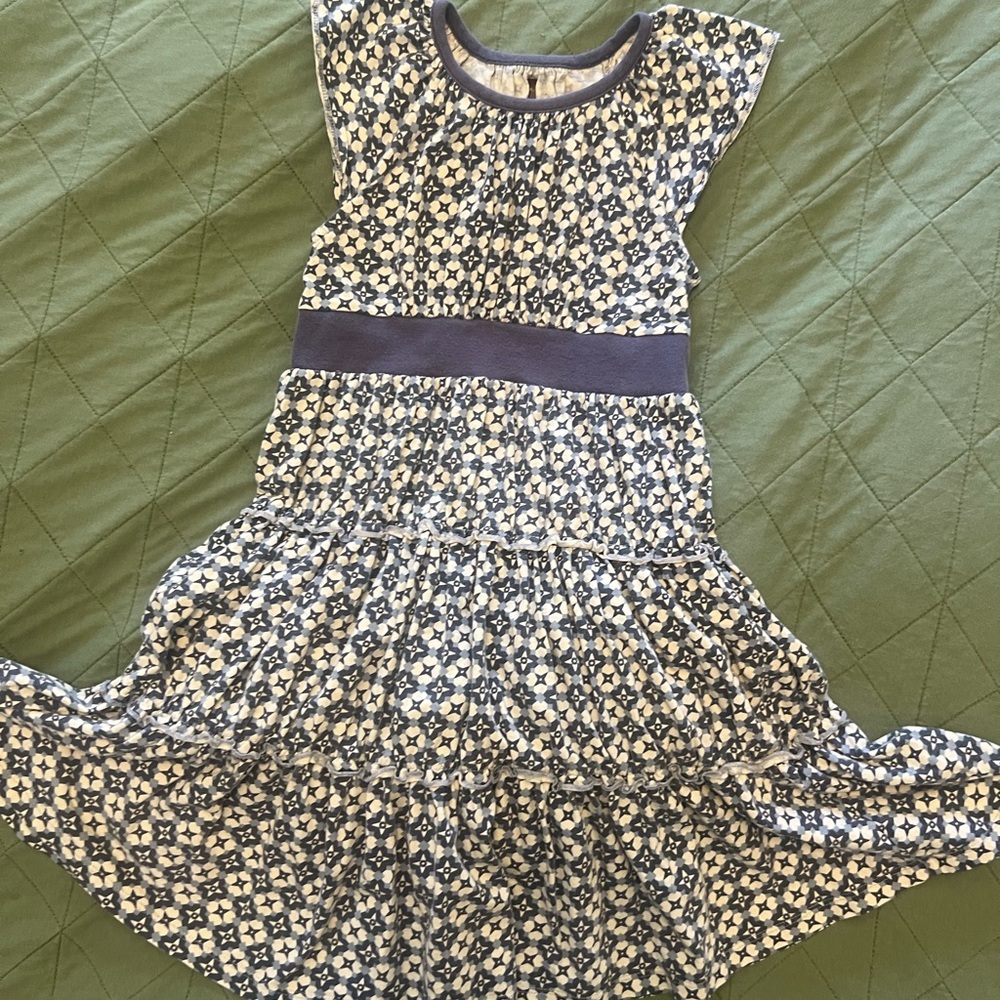 Floral Blue and White tea collection twirly cotton dress